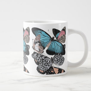 Vintage Butterflies Large Coffee Mug