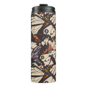 Vintage butterflies surface pattern. Colourful, t Thermal Tumbler