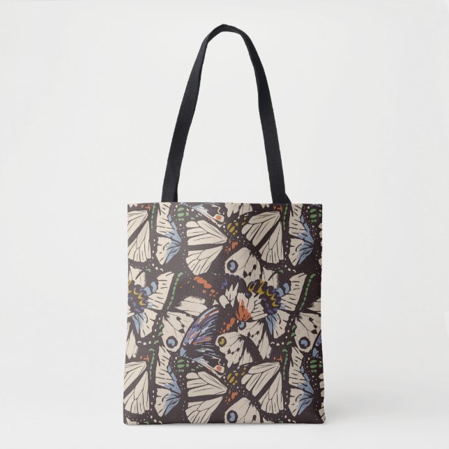 Vintage butterflies surface pattern. Colourful,  t Tote Bag (Front)