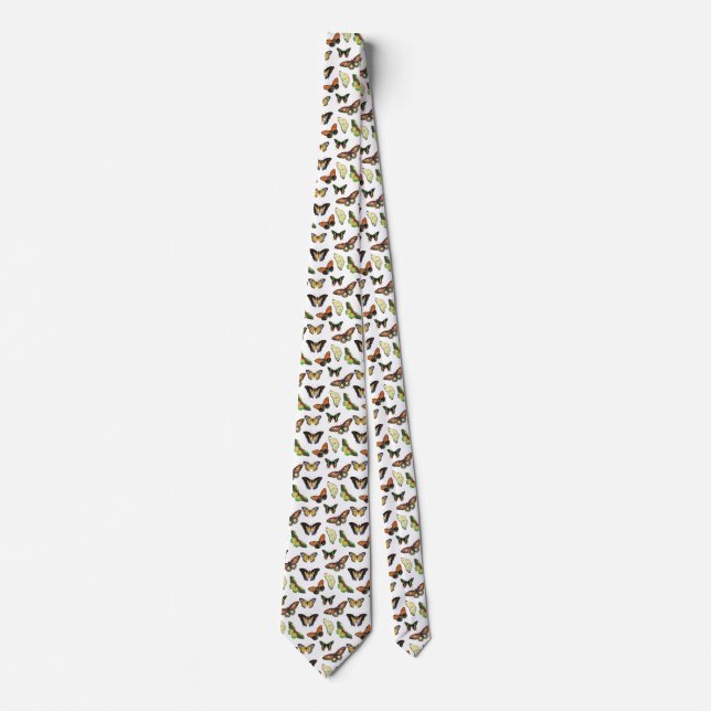 Vintage Butterflies Tie (Front)