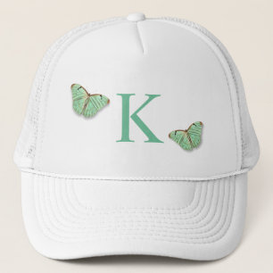 Vintage Butterflies with Any Monogram Trucker Hat
