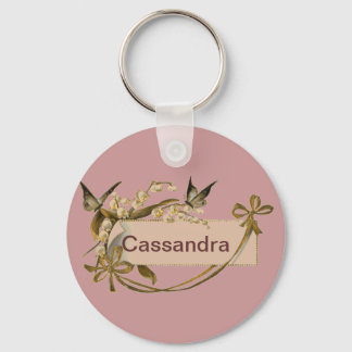 Vintage Butterfly Banner Keychain