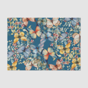 Vintage Butterfly Beautiful Navy Decoupage  Tissue Paper