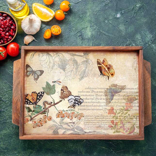 Vintage Butterfly Botanical Ephemera Decoupage  Tissue Paper (Creator Uploaded)