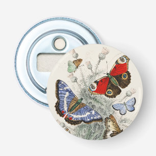 Vintage Butterfly Botanical Scientific Illustratio Bottle Opener