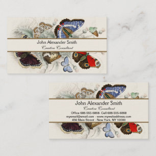 Vintage Butterfly Botanical Scientific Illustratio Business Card