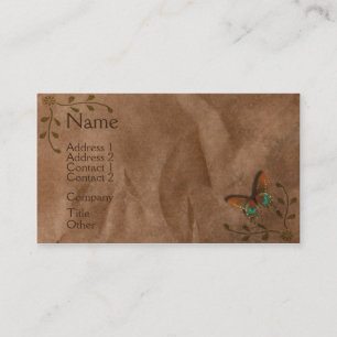 Vintage Butterfly Business Card