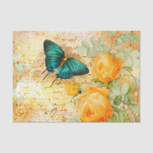 Vintage Butterfly Collage Tissue Paper