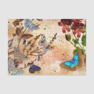 Vintage Butterfly Collage Tissue Paper