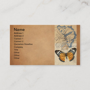 Vintage Butterfly Collection Business Card
