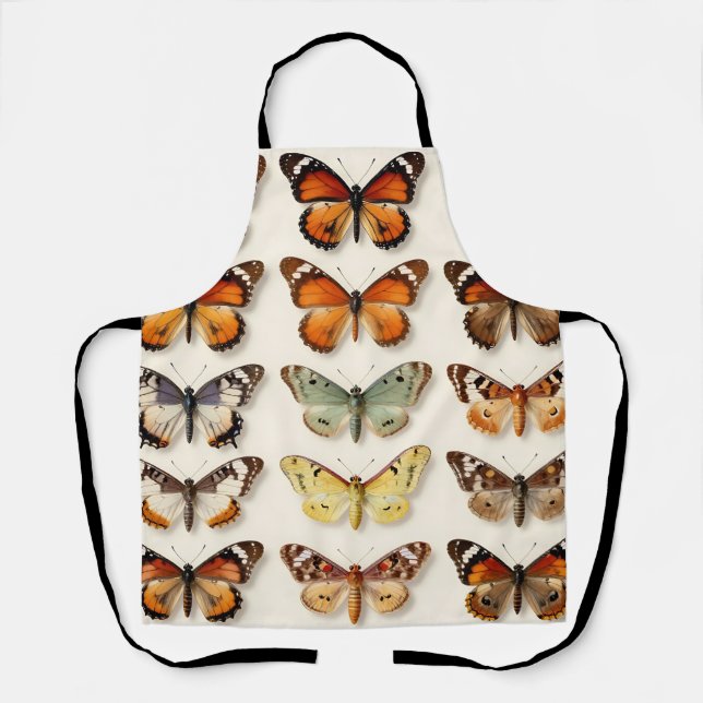Vintage Butterfly Collection Grid Display Apron (Front)