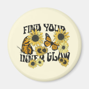 Vintage Butterfly   Find Your Inner Glow Magnet