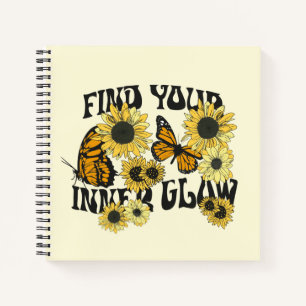 Vintage Butterfly   Find Your Inner Glow Notebook