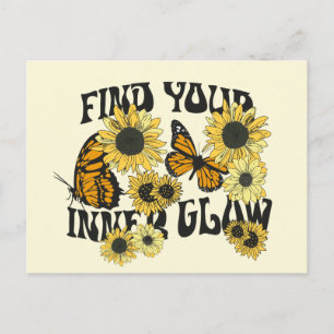 Vintage Butterfly Find Your Inner Glow Postcard