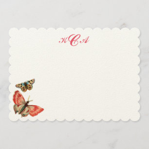 Vintage Butterfly Flat Card