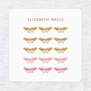 Vintage Butterfly Illustration Blue Personalised
