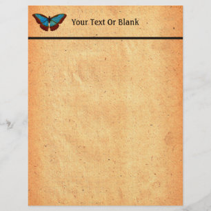 Vintage Butterfly Illustration Custom Letterhead