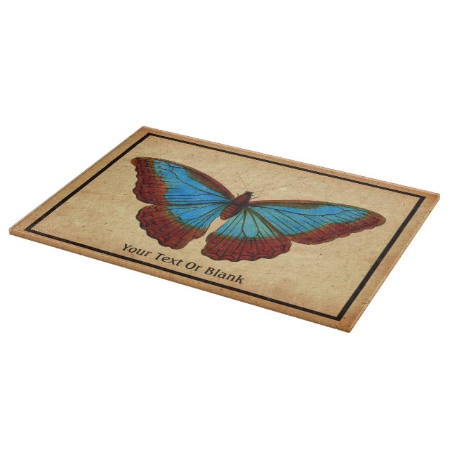 Vintage Butterfly Illustration Cutting Board (Corner)