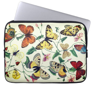 Vintage Butterfly & Moth Painting (Classic filter) Laptop Sleeve
