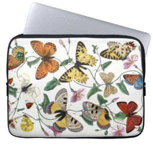 Vintage Butterfly & Moth Painting Laptop Sleeve
