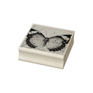 Vintage Butterfly No. 3 Watercolor Art Rubber Stamp