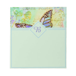 Vintage butterfly notepad