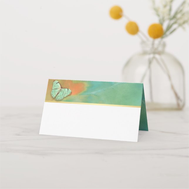Vintage Butterfly on Southwest Colours Place Card (Front)