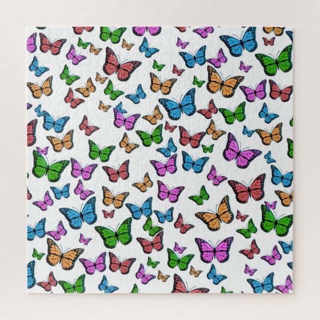 Vintage Butterfly Papillon Old Illustration Art Jigsaw Puzzle (Vertical)