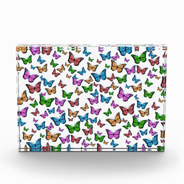 Vintage Butterfly Papillon Old Illustration Art Photo Block (Front)