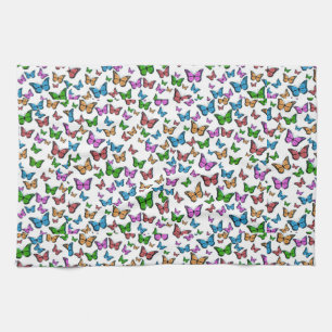 Vintage Butterfly Papillon Old Illustration Art Tea Towel