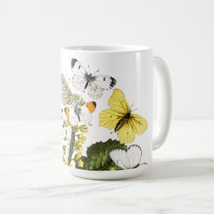 Vintage Butterfly Papillon Old Illustration Coffee Mug