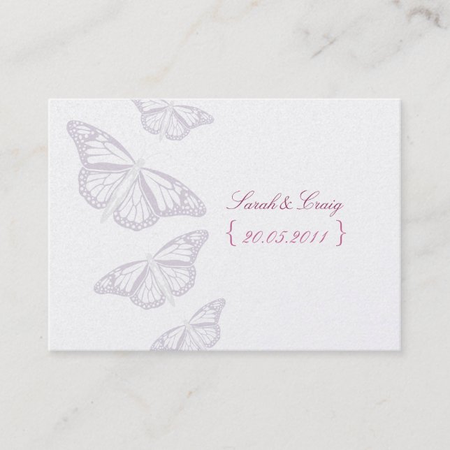 'Vintage' Butterfly Place Cards (Front)