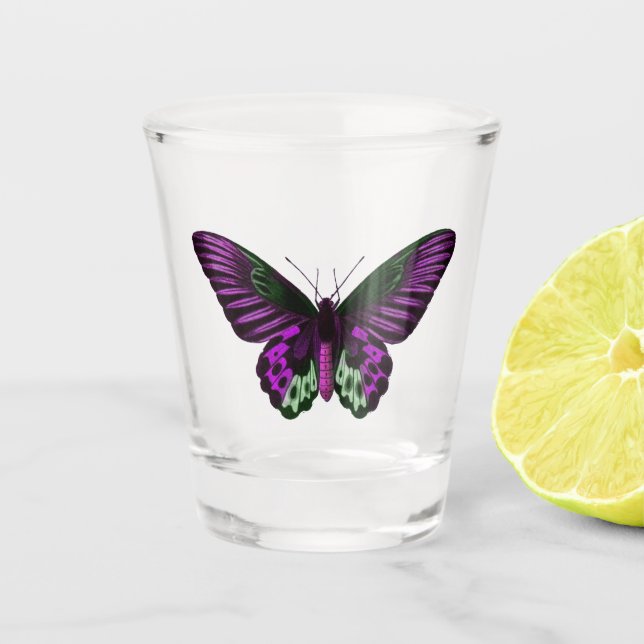 Vintage Butterfly Shot Glass (Front)