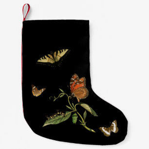 Vintage Butterfly Small Christmas Stocking