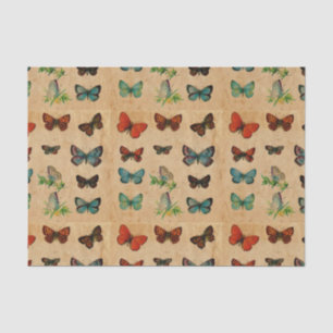 Vintage Butterfly Stained Paper Decoupage Crafting