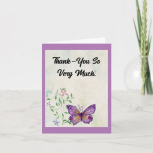 Vintage Butterfly Thank-You Card