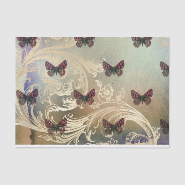 Vintage Butterfly Tissue Paper (Front)