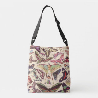 Vintage Butterfly Tote Bag with adjustable handle