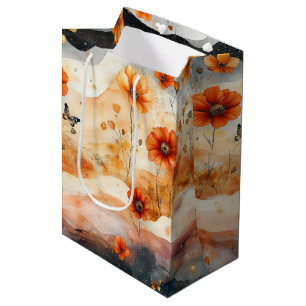 Vintage Butterfly Wildflower (10) Medium Gift Bag