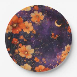 Vintage Butterfly Wildflower (10) Paper Plate