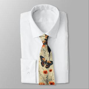 Vintage Butterfly Wildflower (1) Tie