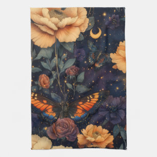 Vintage Butterfly Wildflower (2) Tea Towel