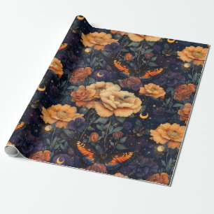 Vintage Butterfly Wildflower (2) Wrapping Paper
