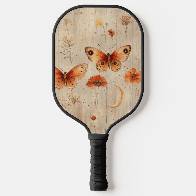 Vintage Butterfly Wildflower (3) Pickleball Paddle (Front)