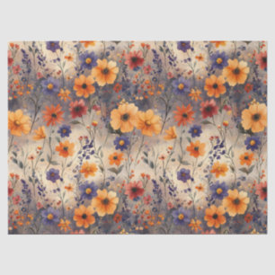 Vintage Butterfly Wildflower (3) Tissue Paper