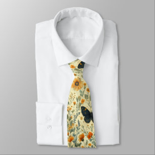 Vintage Butterfly Wildflower (4) Tie