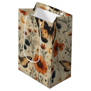 Vintage Butterfly Wildflower (5) Medium Gift Bag