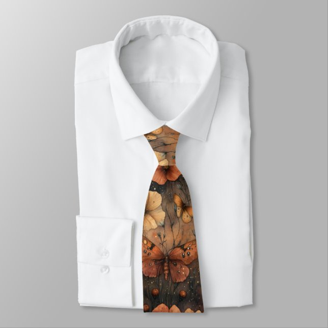 Vintage Butterfly Wildflower (9) Tie (Tied)