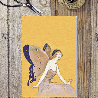 Vintage Butterfly Wings Fairy Fae Blonde Hair Tissue Paper