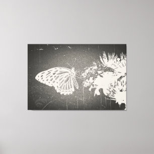 Vintage Butterfly - Wrapped Canvas